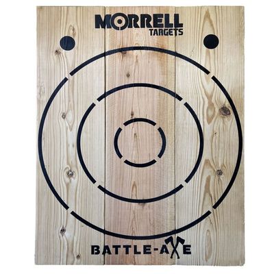 MORRELL TARGETS Battle Axe Single Wood Throwing Hatchet Target Board Natural