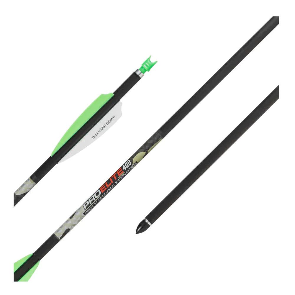 Ten Point Lighted Alpha-Blaze Pro Elite 400 Carbon Crossbow Arrows 20" (3pk)