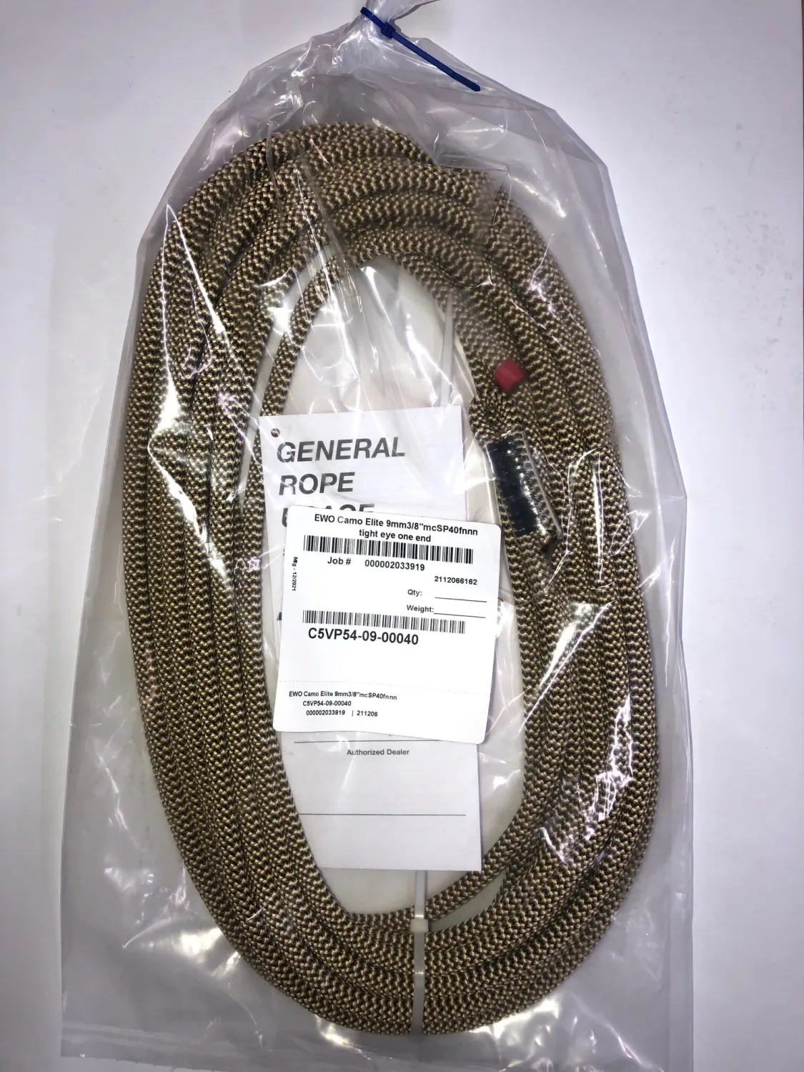 Canyon Camo Elite Rappel 40' with Sewn Eye Rope + Dynaglide Loop