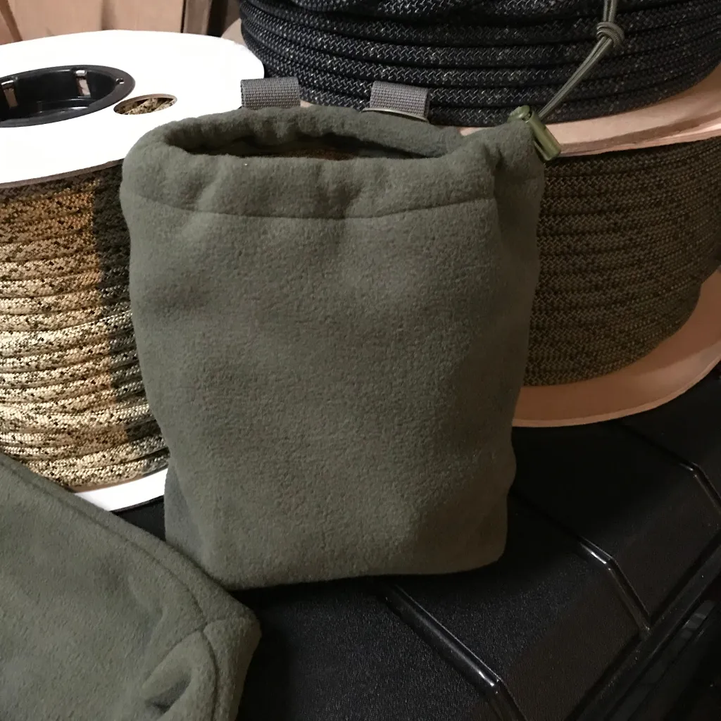 EWO Fleece &amp; Cowboy Suede Pouches, Style: Molle 3x3, Color: Olive Drab