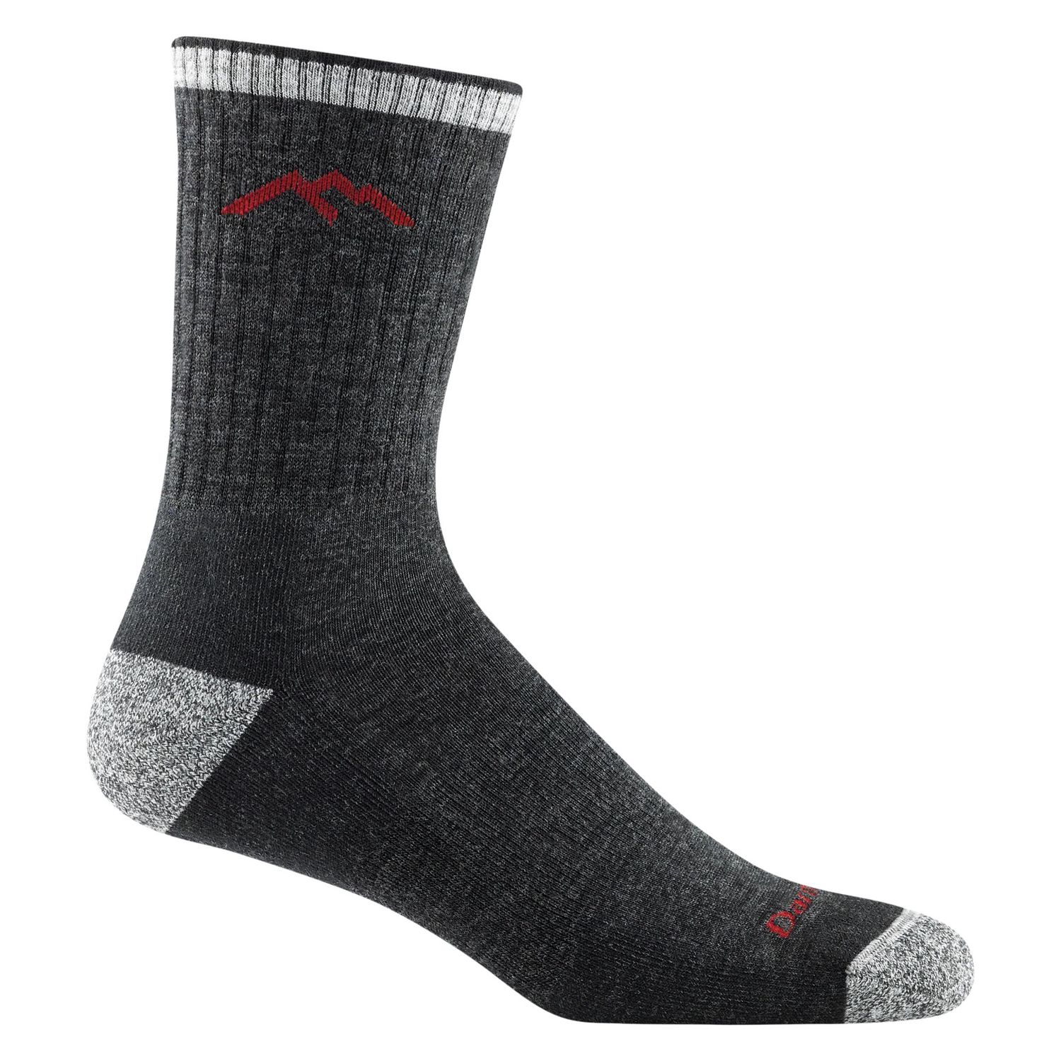 Darn Tough Men's Hiker Micro Crew Midweight Hiking Socks - 1466, Color: Black, Size: Medium