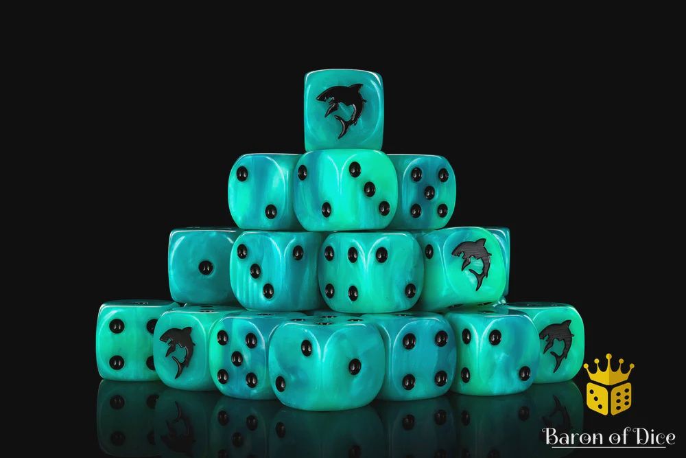 Carcharodon “Great White Shark” Dice  (25 Dice)