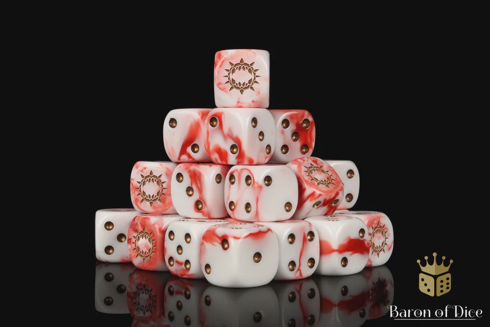 Carnage Dice – White  (25 Dice)
