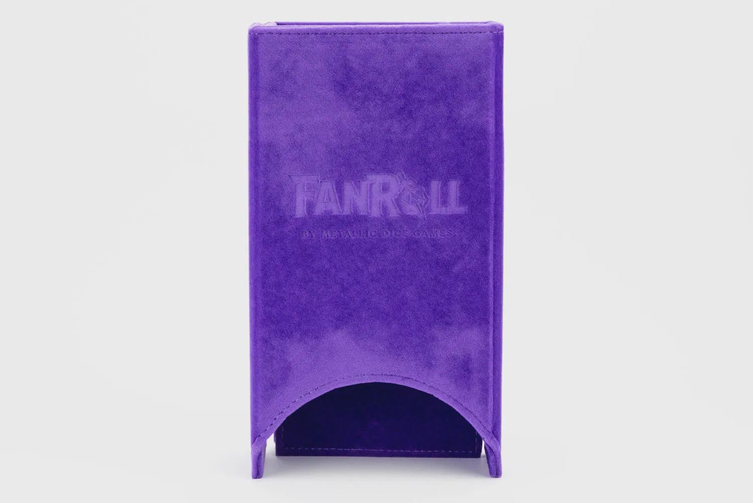 Fold Up Velvet Dice Tower: Purple