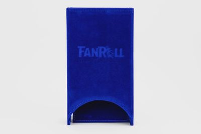 Fold Up Velvet Dice Tower: Blue