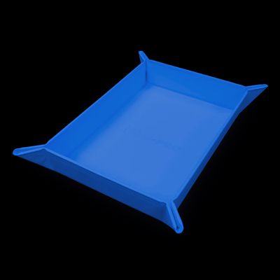 Vivid Magnetic Foldable Dice Tray: Blue