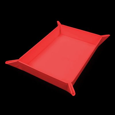 Vivid Magnetic Foldable Dice Tray: Red