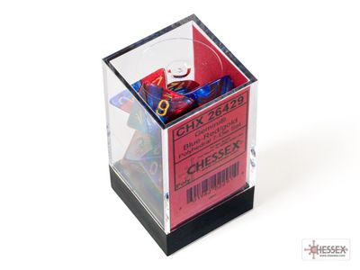 Chessex Gemini Blue-Red/Gold, Polyhedral, 7CT
