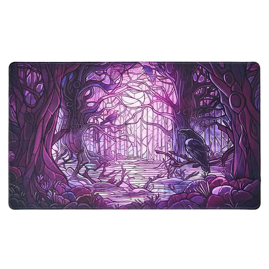 Playmat: Arcane Fortress: Stained Glass Decaying Swamp