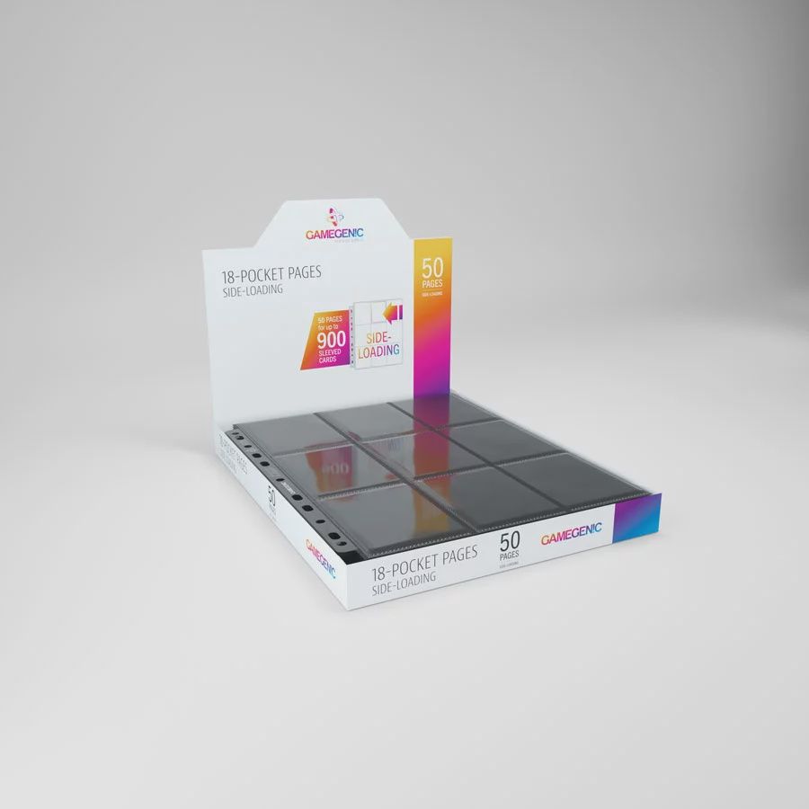 Binder Pages: 18-Pocket Sideloader Black, Size: Box