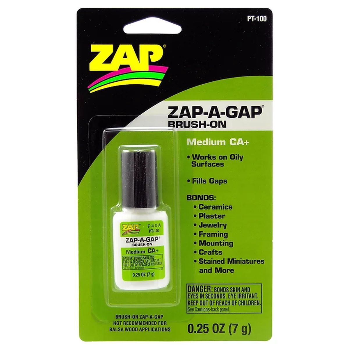 Zap-A-Gap Brush on Glue CA+ .25oz (GREEN)