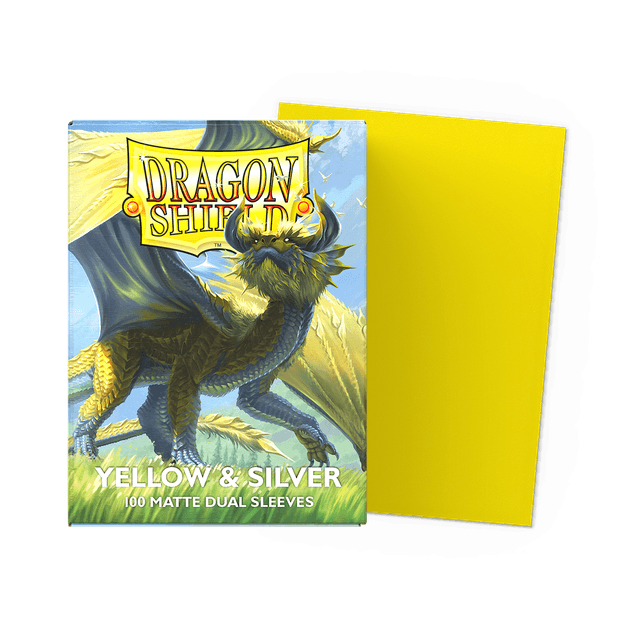 Dragon Shield Sleeves: Dual Matte: Yellow and Silver (100 ct.)