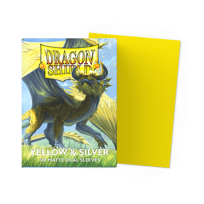 Dragon Shield Sleeves: Dual Matte: Yellow and Silver (100 ct.)