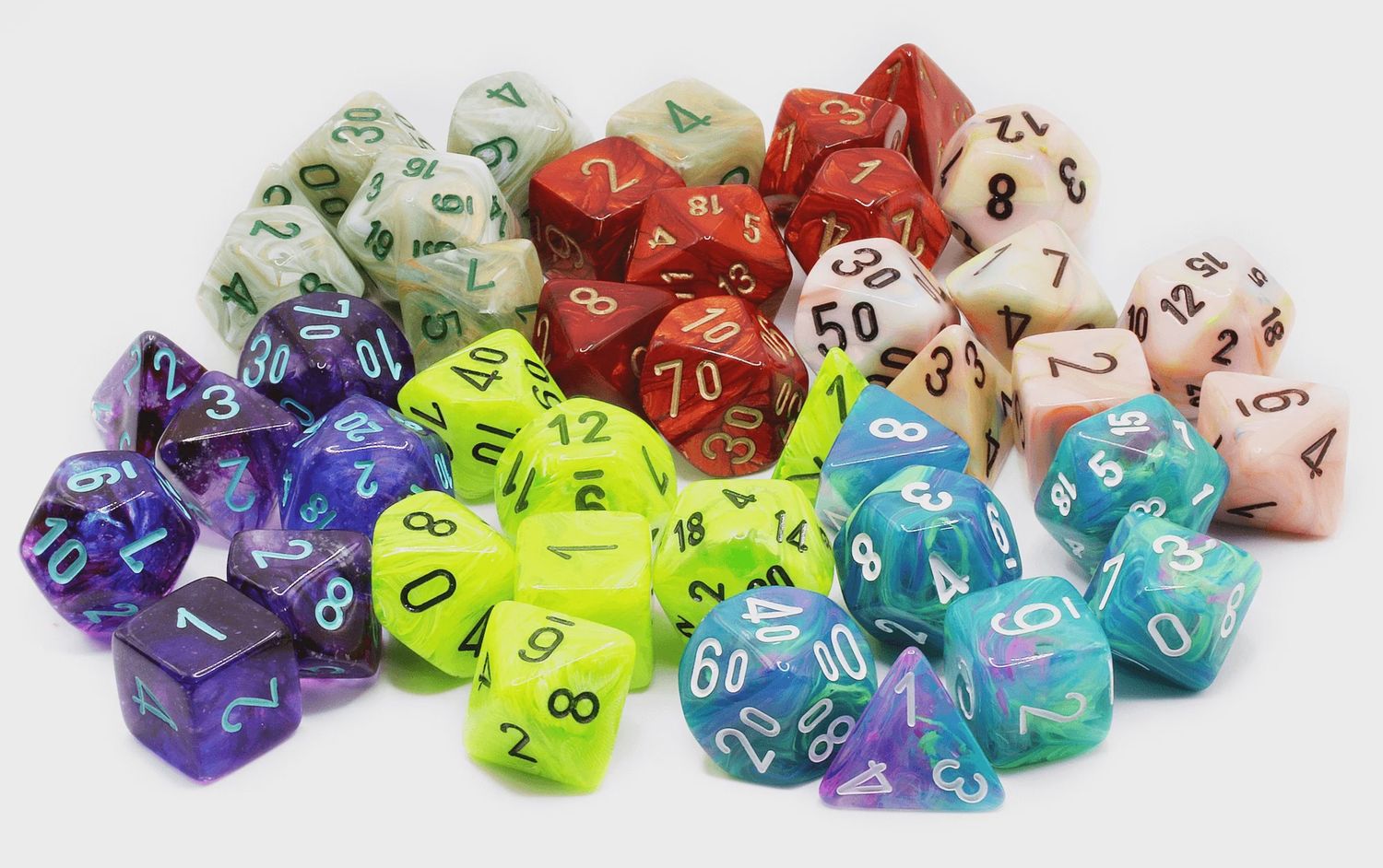 Chessex: Festive 7-Dice Polyhedral Sets