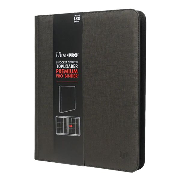 Binder: PRO 9-Pocket Premium Zippered Toploader, Color: Black
