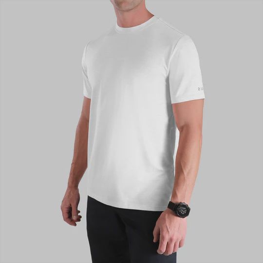 2UNDR Luxury Crew Tee, Color: WHT, Size: SM