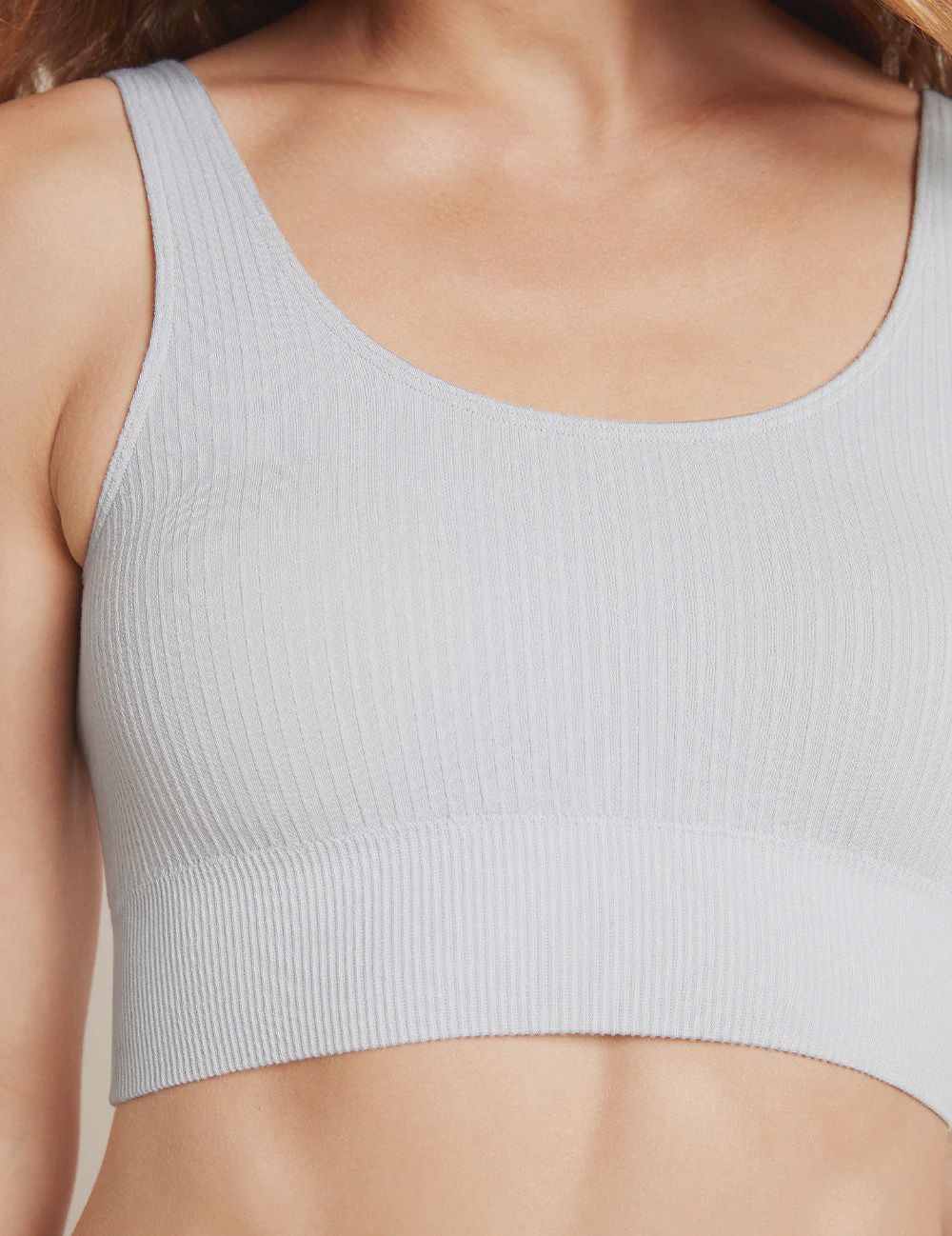 BOODY Ribbed Seamless Bra, Color: DOVE, Size: XS