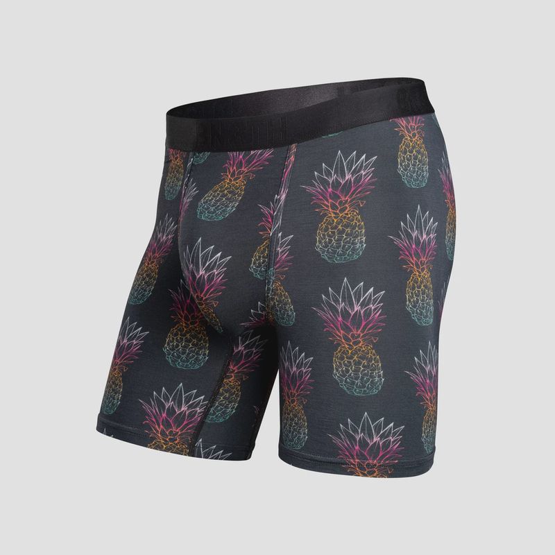 BEN3TH Classic Icon Boxer Brief With Fly  Pineapple Fade Black