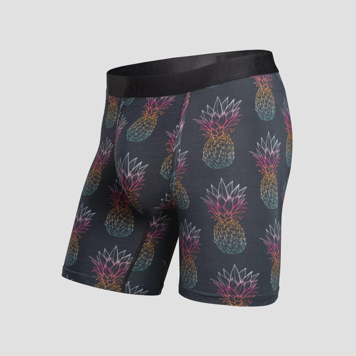 BEN3TH Classic Icon Boxer Brief With Fly  Pineapple Fade Black, Color: PINEAPPLE, Size: 2XL