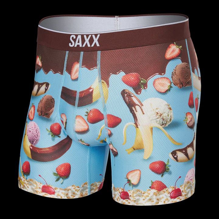 SAXX Volt Boxer Brief - Two Scoops Light Blue, Color: TWO SCOOPS BLUE, Size: 2XL