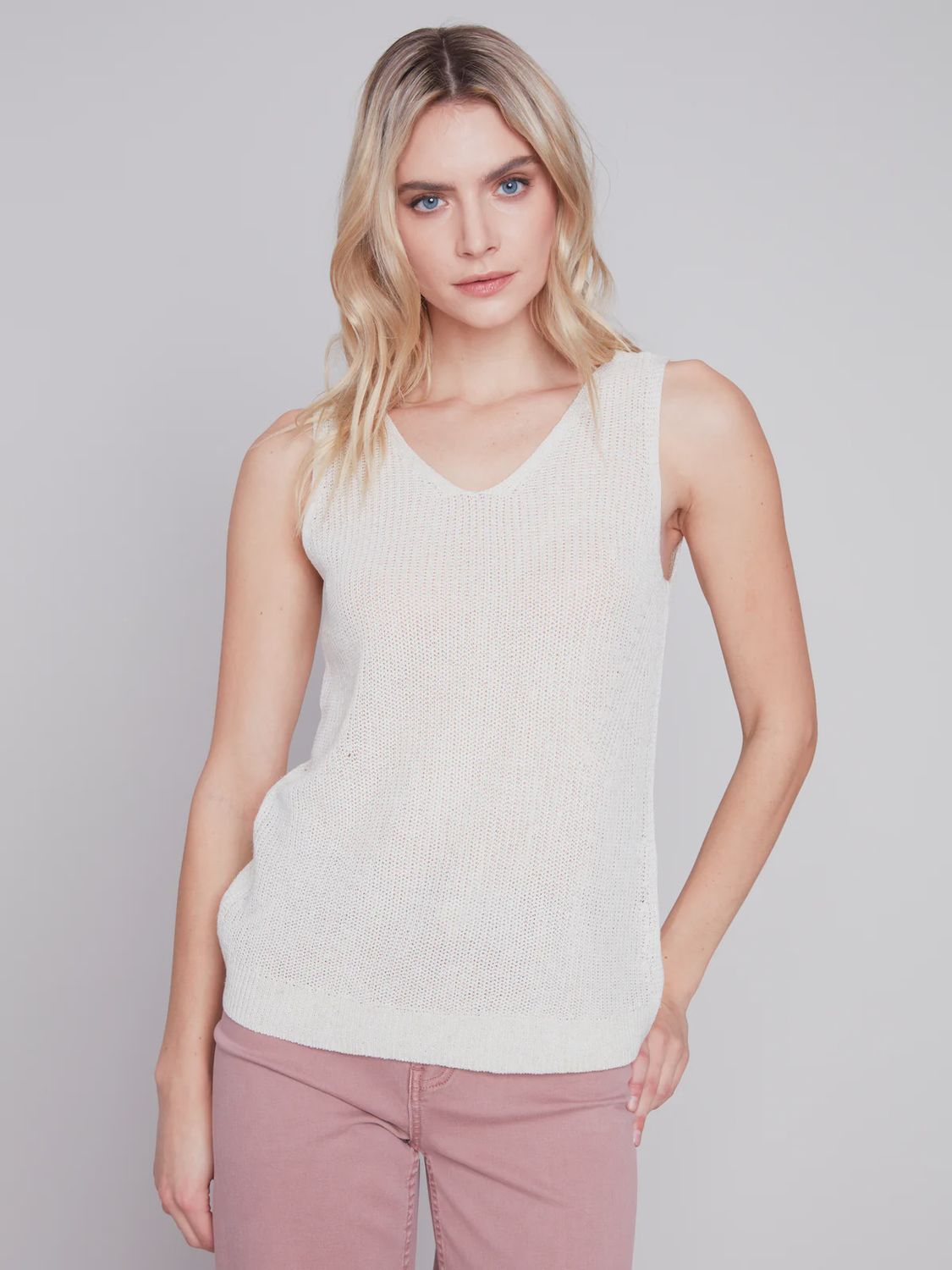 CB Spring/Summer 2024-C2509R-790A-V Neck Cami-Natural
