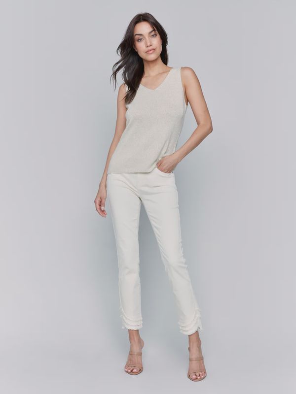 CB Metallic Lurex Knit Cami Gold