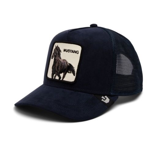 GB the suede mustang, Size: O/S, Colour: navy, Season: fall/winter 2024