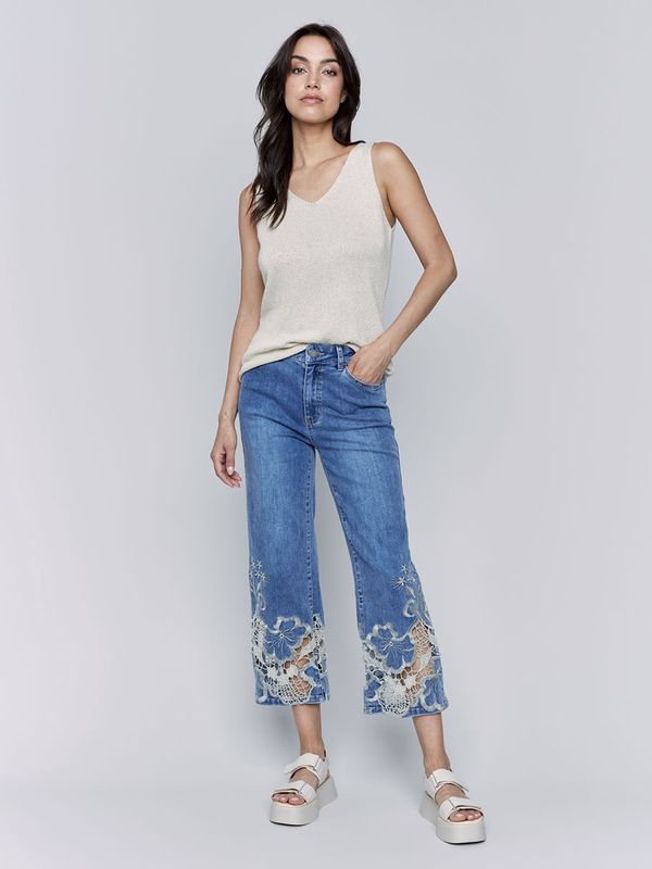 CB Jeans flared with lace