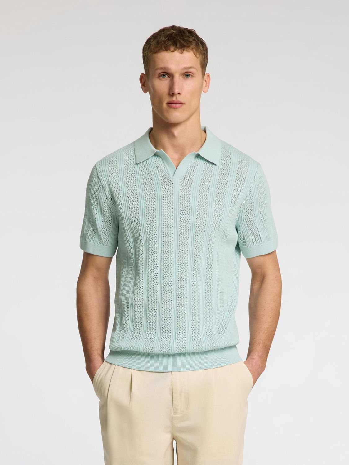 Selected Crochet Polo Winter Sky