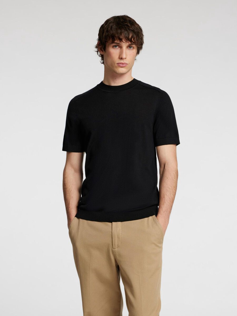 SELECTED Merino crew neck tee