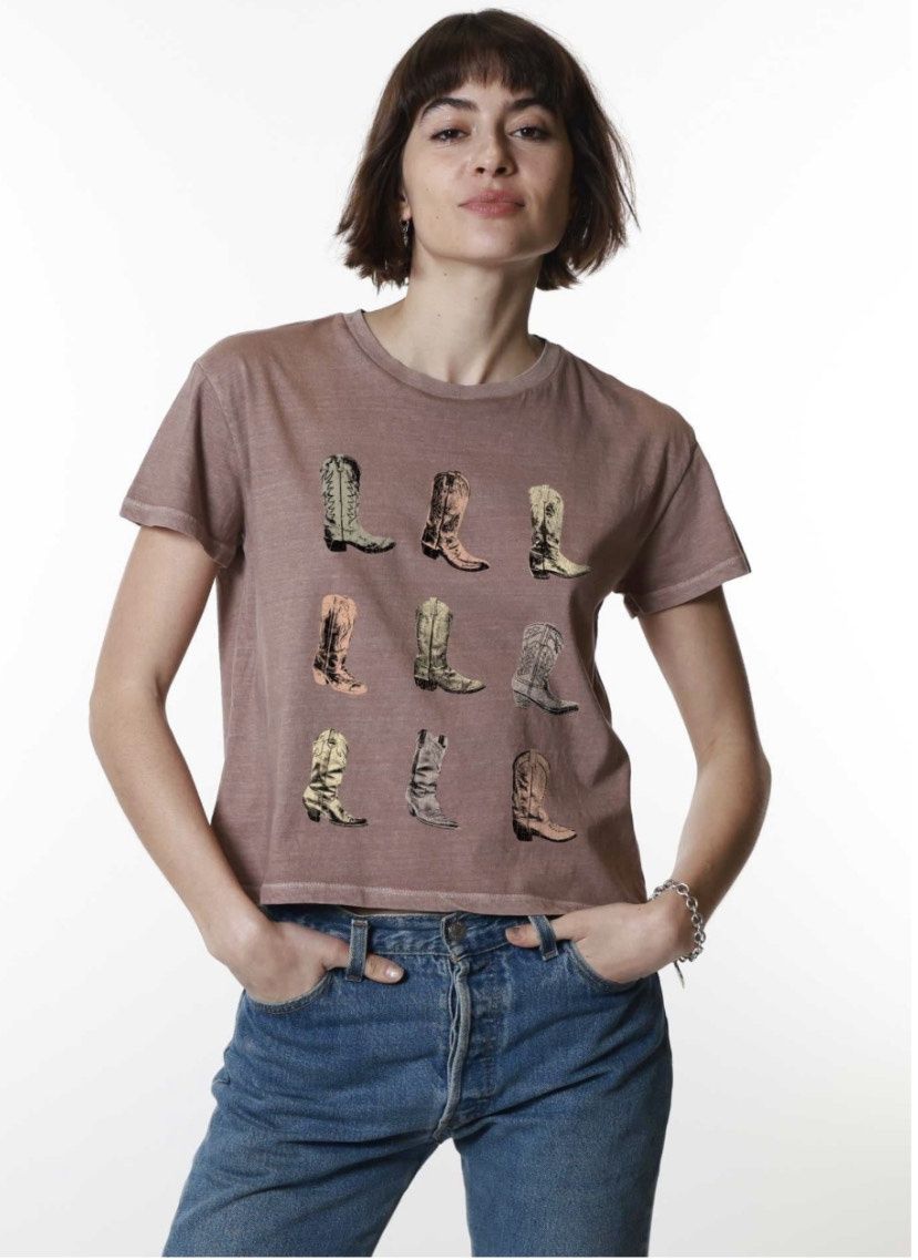 GIRL DANGEROUS COWBOY BOOTS CROP TOP
