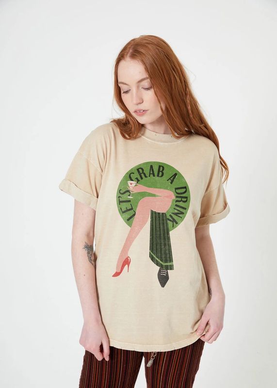 GIRL DANGEROUS LET&#39;S GRAB A DRINK TEE