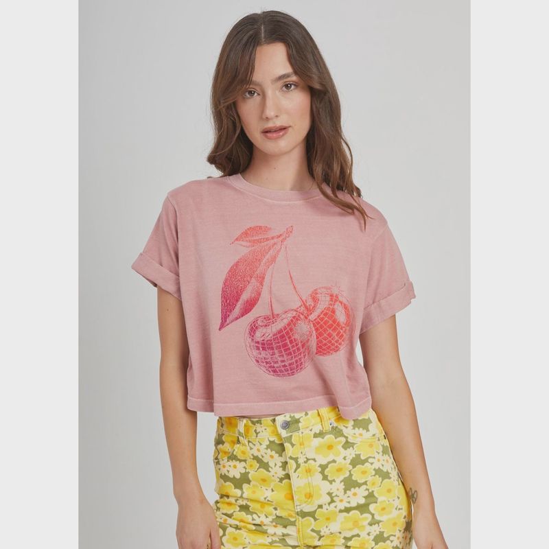 GIRL DANGEROUS CHERRY DICO CROP TOP
