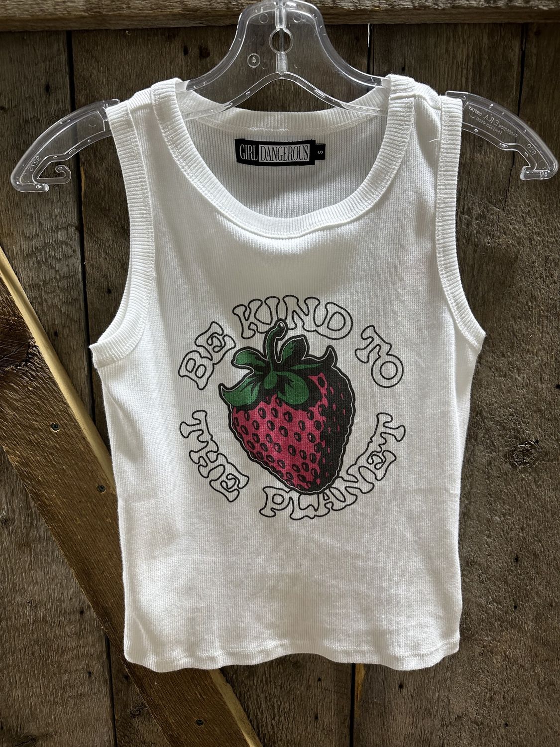 GIRL DANGEROUS BE KIND PLANT tank