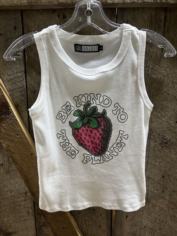 GIRL DANGEROUS BE KIND PLANT tank