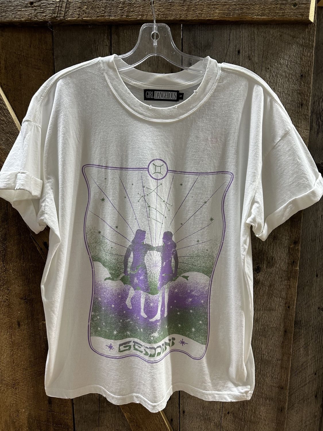 GIRL DANGEROUS GEMINI CARD TEE