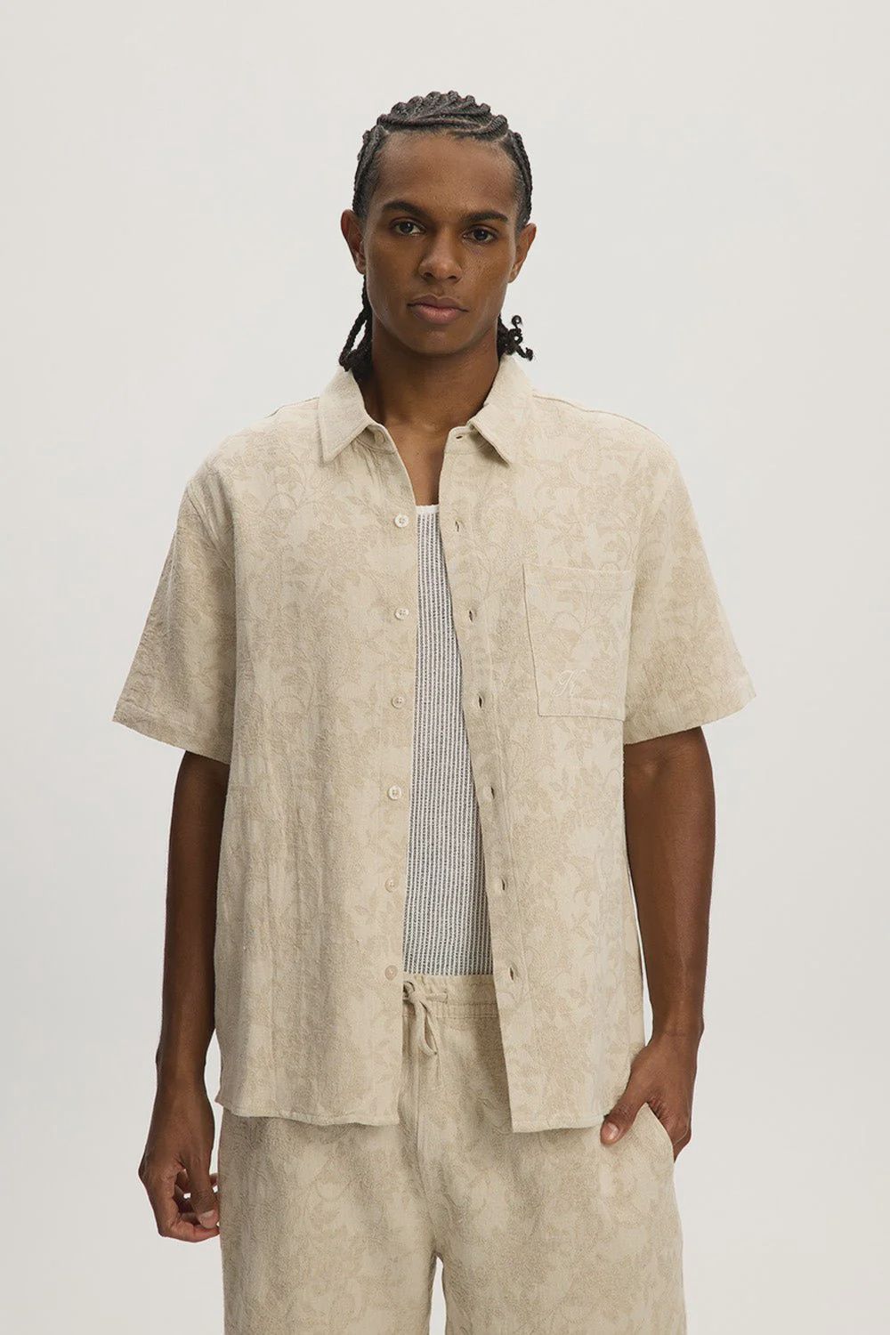 Kuwalla Jacquared Linen Shirt