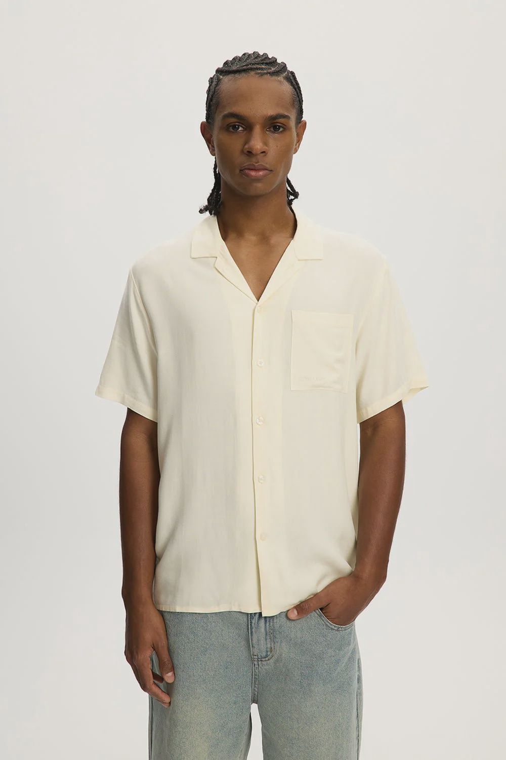 Kuwalla Beach Shirt, Color: F.Wht, Size: Small