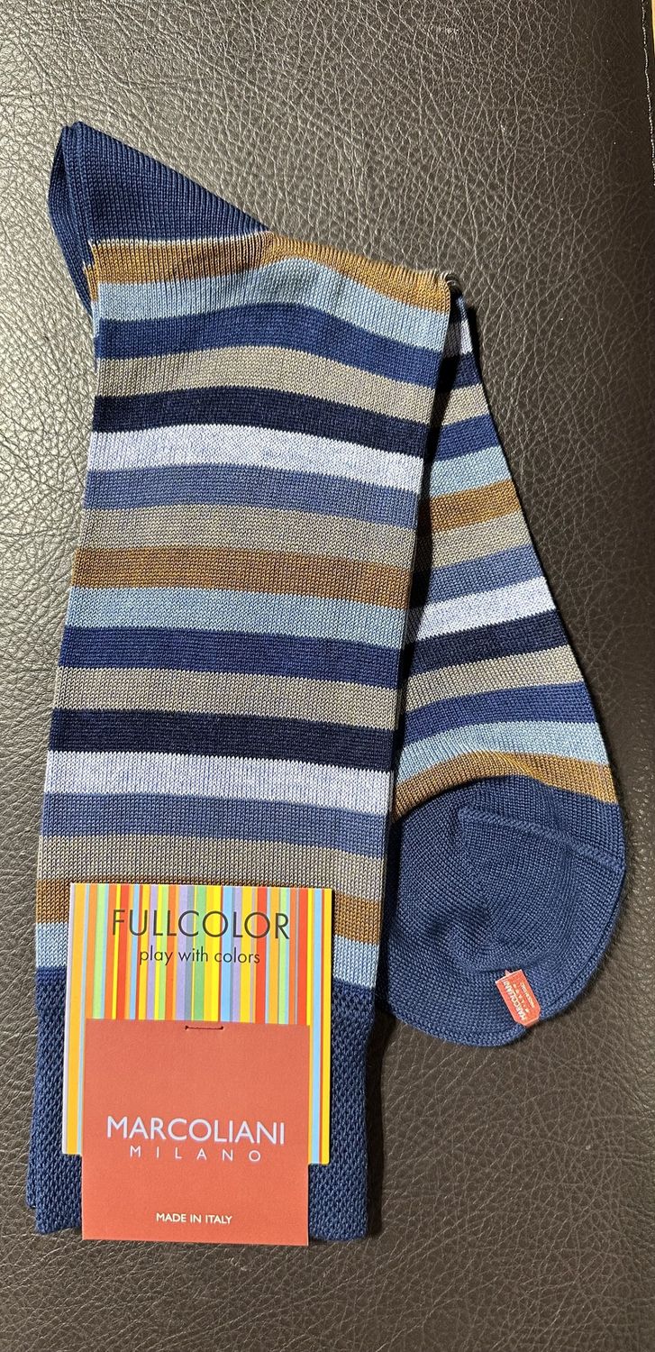 Marcoliani Rainbow Stripe MAR3976T, Color: Y25, Size: O/S