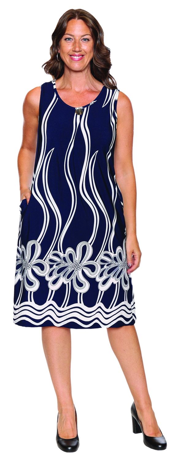 Papa Dress W/buttons T5474