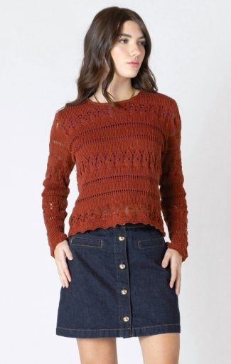 DEX Scallop Hen Crochet Top 2627001 D