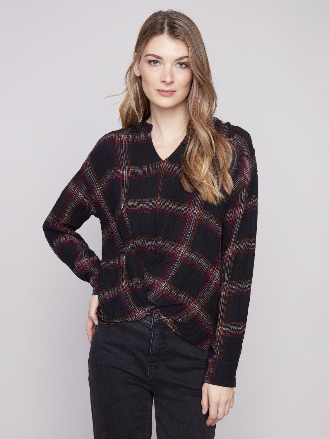 CB Blouse W/ Front Knot C4625