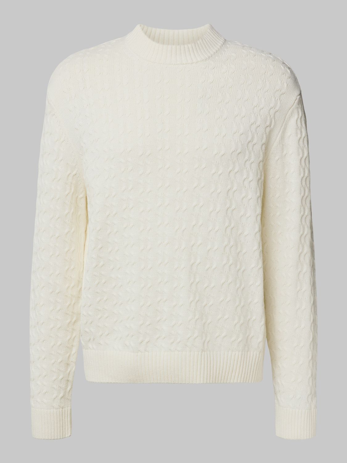 Selected LS Knit Relaxed Crew Neck 16098365, Color: Egret, Size: SM
