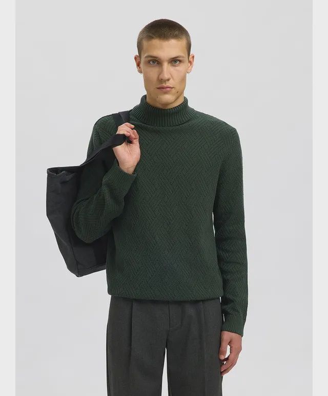 Selected Trevor Knit Structure Roll Neck 16098329