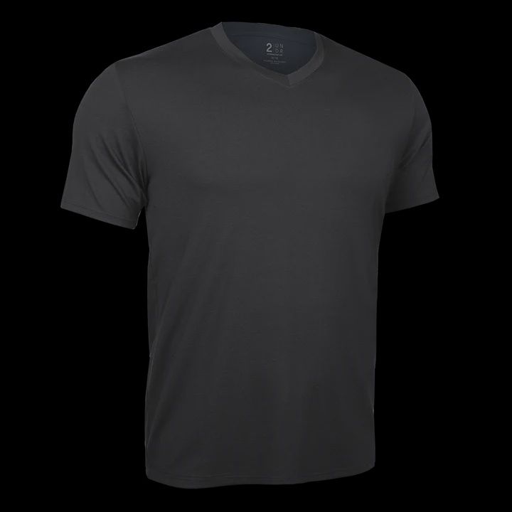 2UNDR V-Neck Tee, Color: BLK, Size: SM