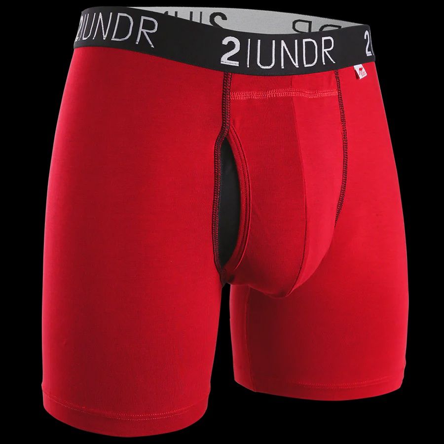 2UNDR Swing Shift 6&quot; Solid, Color: Red/006, Size: SM