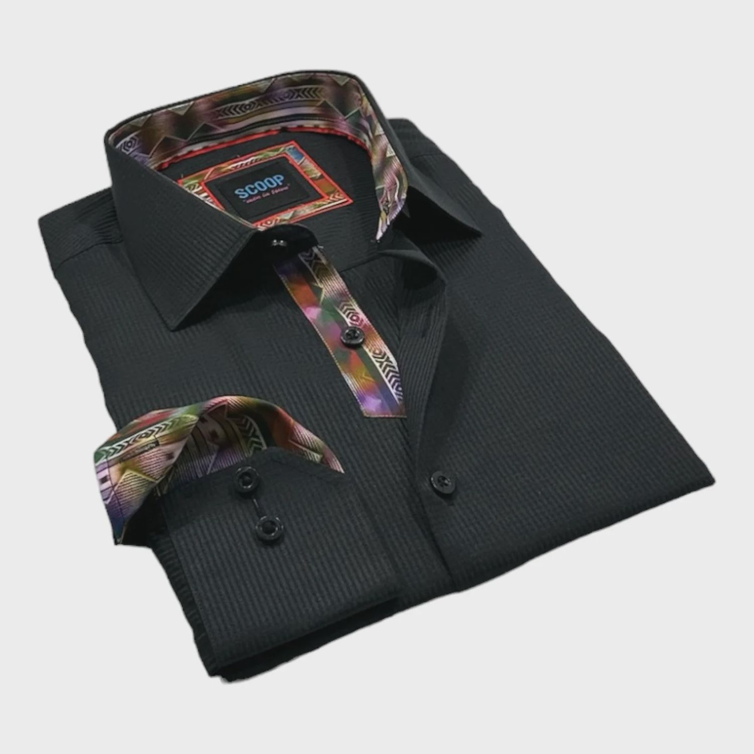 Scoop-Alize Woven Shirt L/S, Color: Caviar, Size: MED