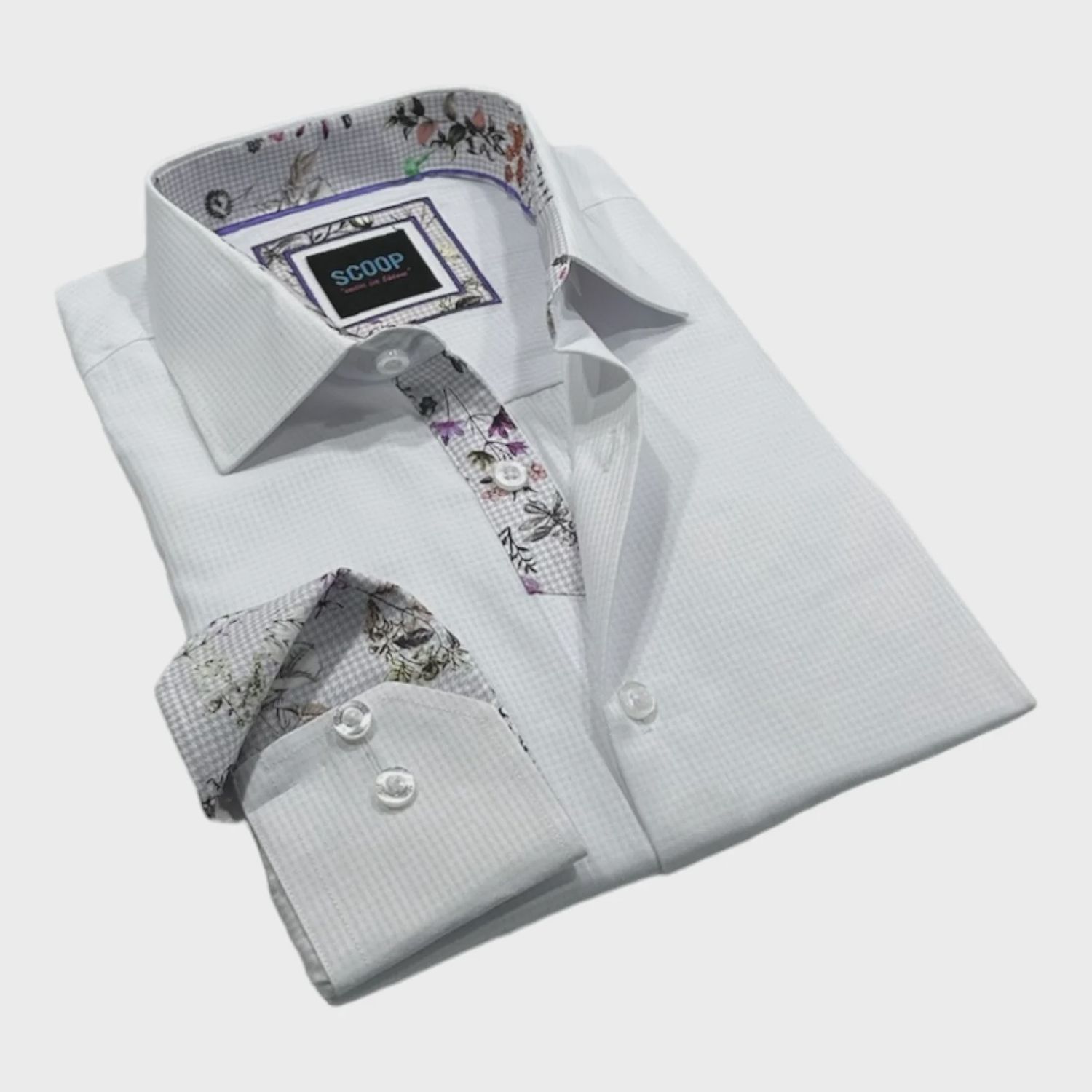 Scoop-Crochet Woven L/S, Color: Cloud, Size: SM