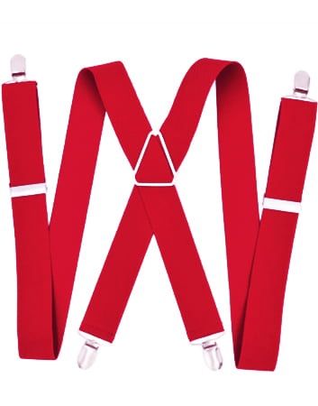 KNOTZ Suspenders CE-114, Color: RED, Size: 1"WD