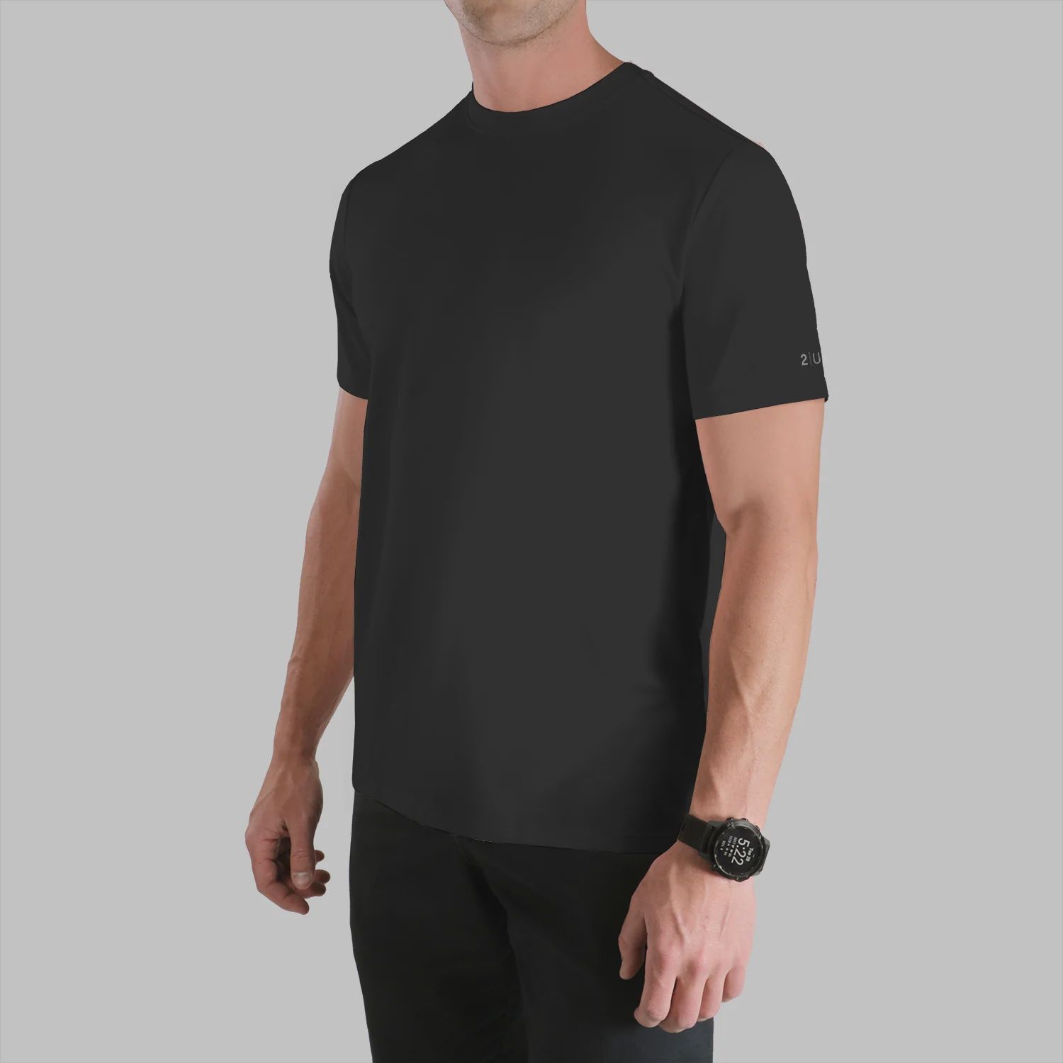 2UNDR Crew Tee 2U09CN, Color: BLK, Size: SM